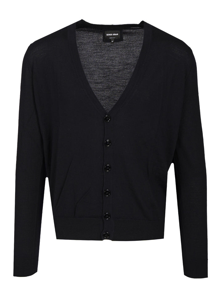 Giorgio Armani Wool Cardigan Knitwear - Blue | 7cc7bda036e914dc9bff181fff246b0141817df5