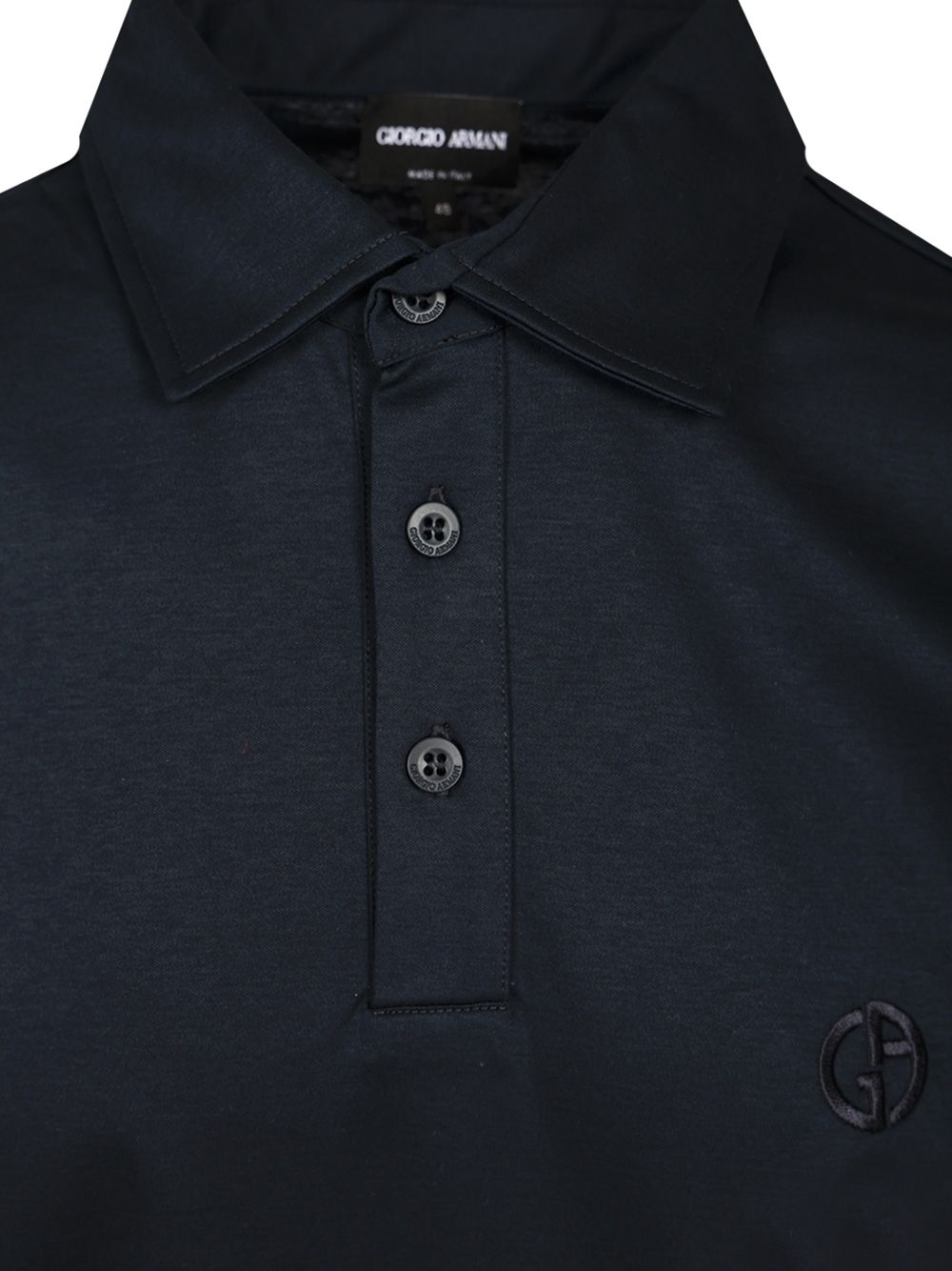 Giorgio Armani Cotton Interlock Polo shirt - Blue | 487cfbb3dd14a3c281242b1e90d39a188b7b6976