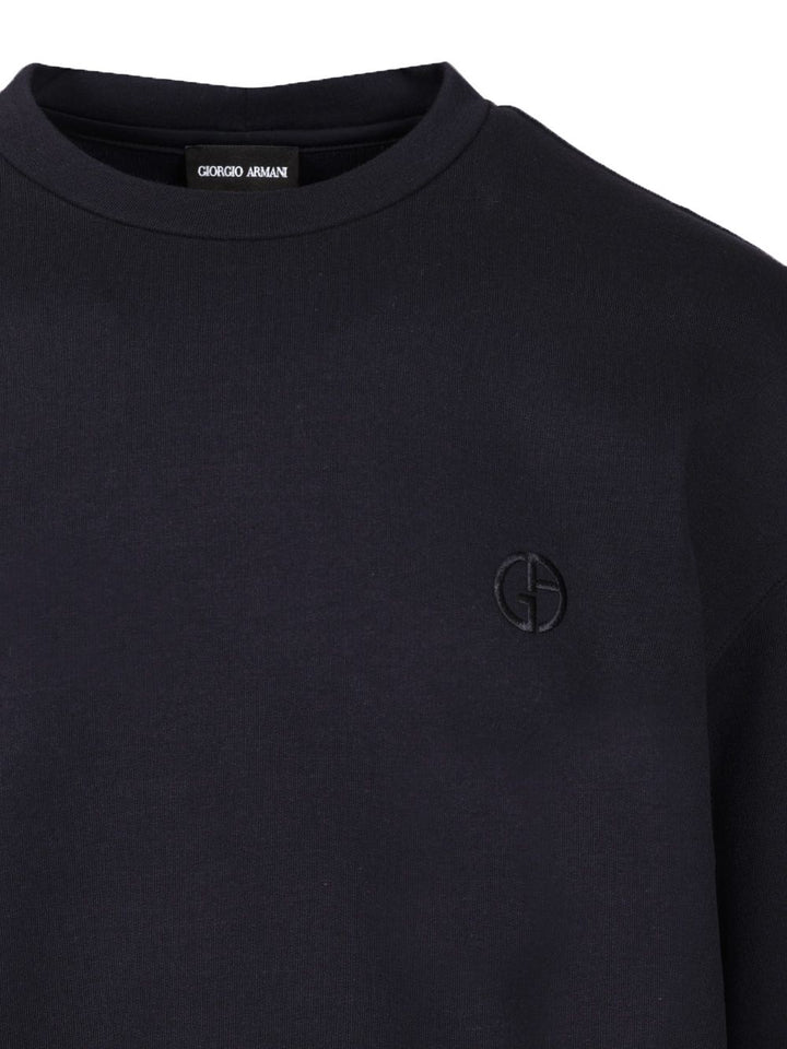 Giorgio Armani Cotton Cashmere Sweatshirt Sweatshirts - Blue | 9f21556fe437e5e8d0c555d7019e2997678b8524