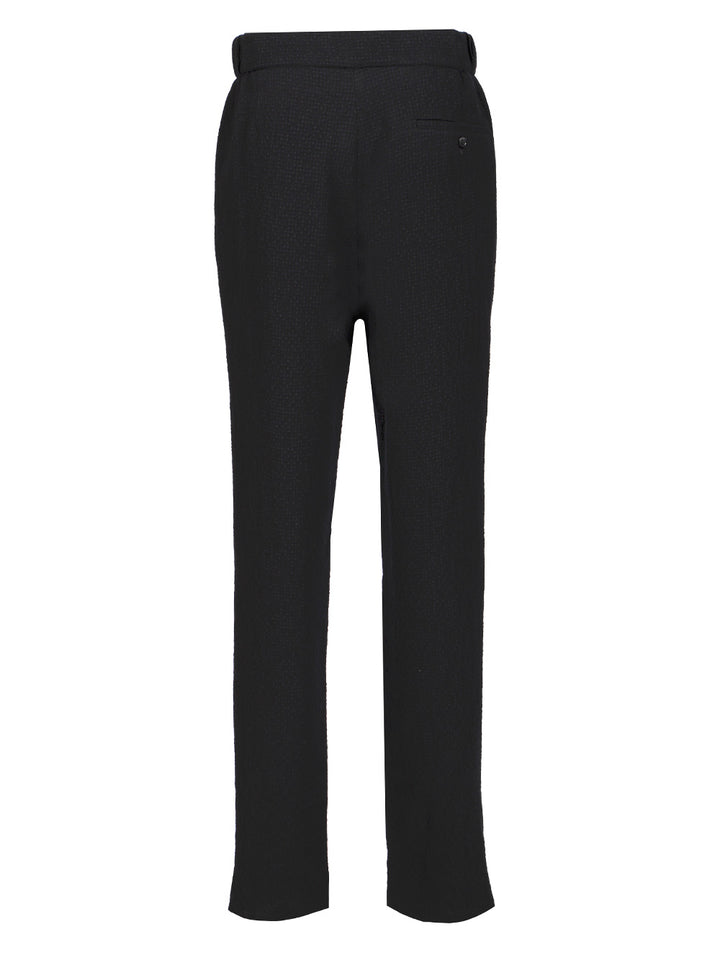 Giorgio Armani Stretch Wool Single Pleat Trousers - Blue | 02e7795792593055d66fbd2c0933ce9fe0254105