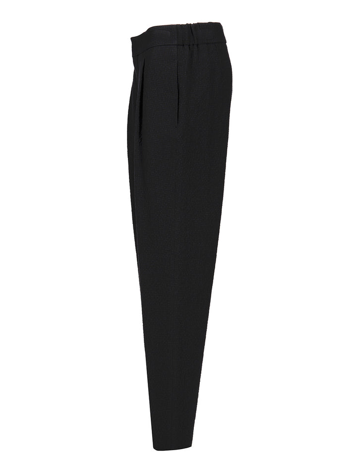 Giorgio Armani Stretch Wool Single Pleat Trousers - Blue | c622da9d5c588f1c1f8c241987125143099a881a