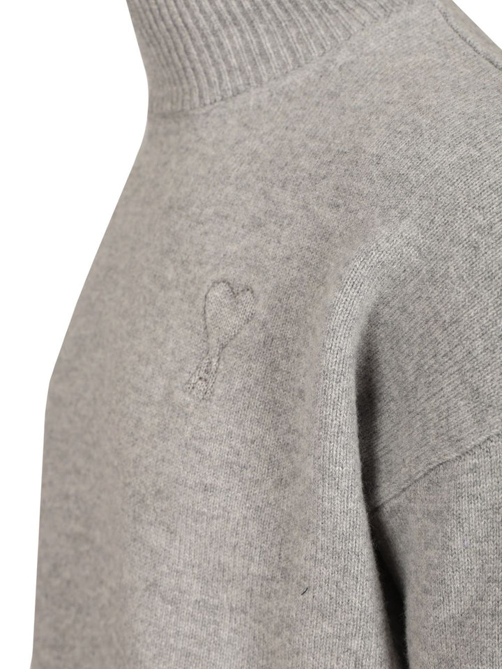 Ami Turtleneck Sweater Knitwear - Grey | e644624370793de8be0bca81da43453039f33fb5