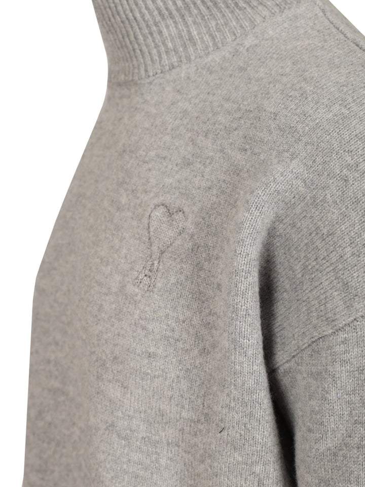 Ami Turtleneck Sweater Knitwear - Grey | 84d9fc4a04087c0f0aefd218d9c38c57c6e9e4e4