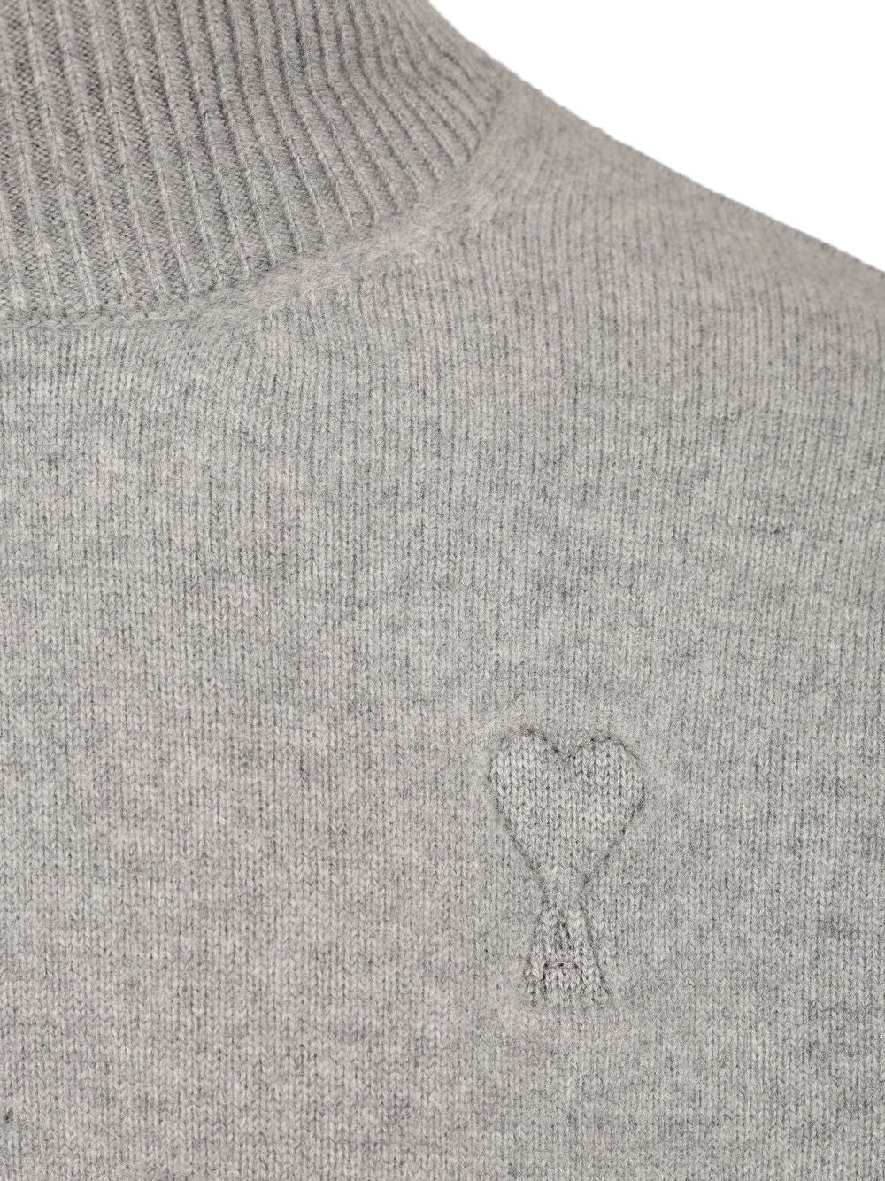 Ami Turtleneck Sweater Knitwear - Grey | 5177fbccc4842ee9c46206e3bbab85507afc57cc