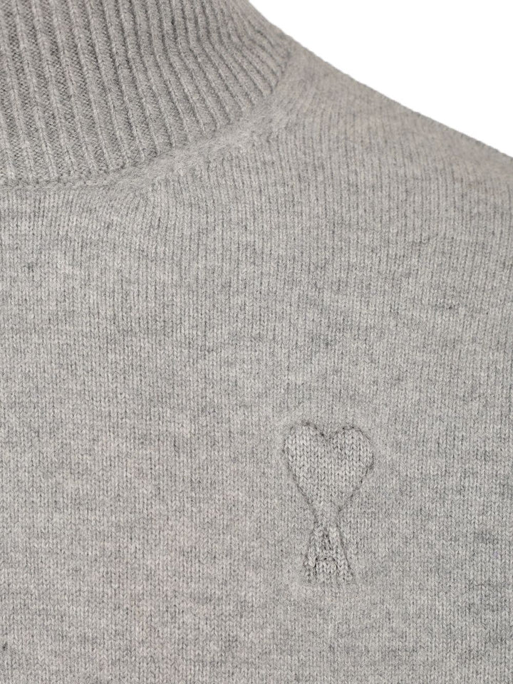 Ami Turtleneck Sweater Knitwear - Grey | 5177fbccc4842ee9c46206e3bbab85507afc57cc