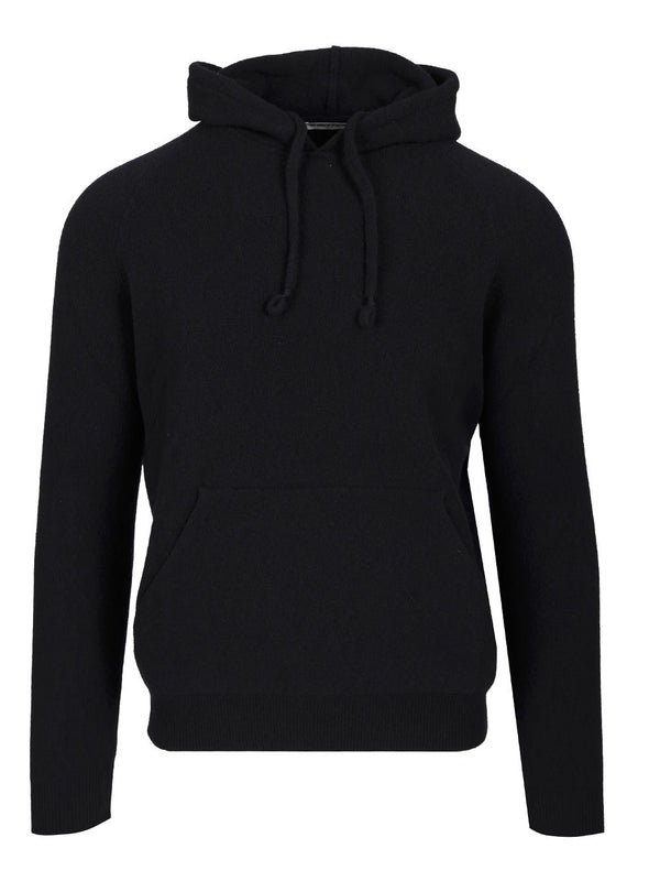 Mohair Hooded Sweater Knitwear Blue