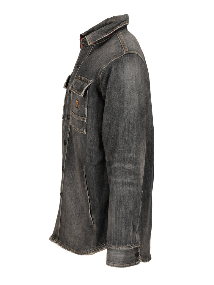 Balenciaga Denim Overshirt Shirts - Grey | 879552eee3715a64bd08d0756313b39bd5775701