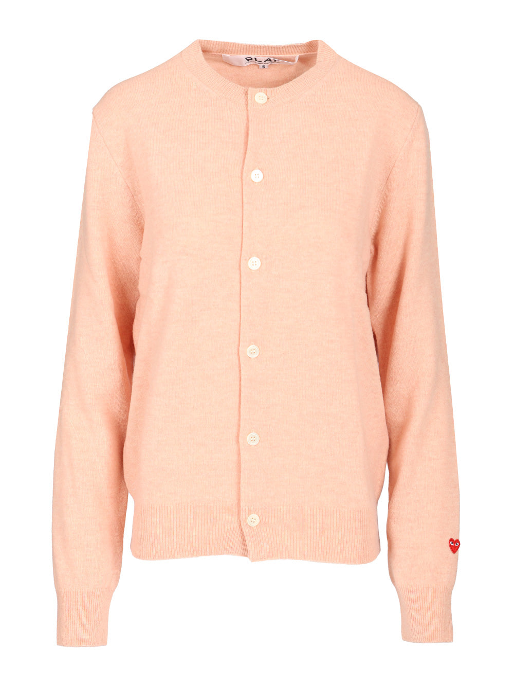 Comme Des Garcons Play Wool Cardigan Knitwear - Rose | afefba14847d733f739cfbb97b0ed02ec94cd6df
