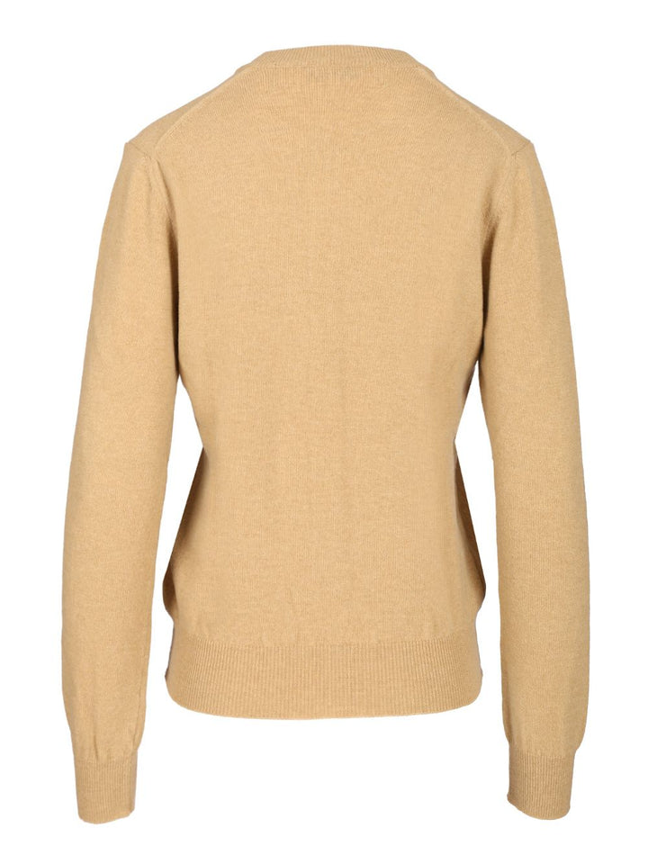 Comme Des Garcons Play Wool Cardigan Knitwear - Beige | 712c490066be6162bee35677b557208602b9e143