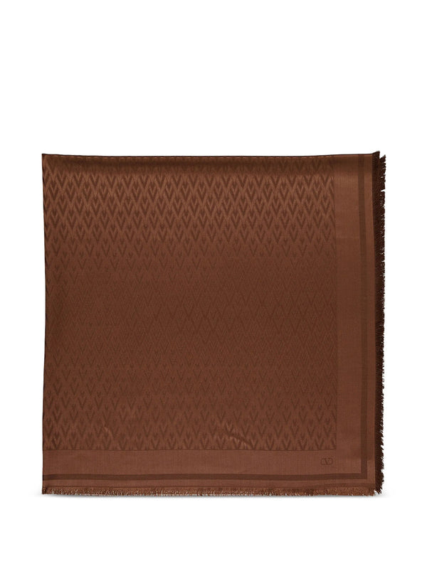 Toute La V Wool And Silk Shawl