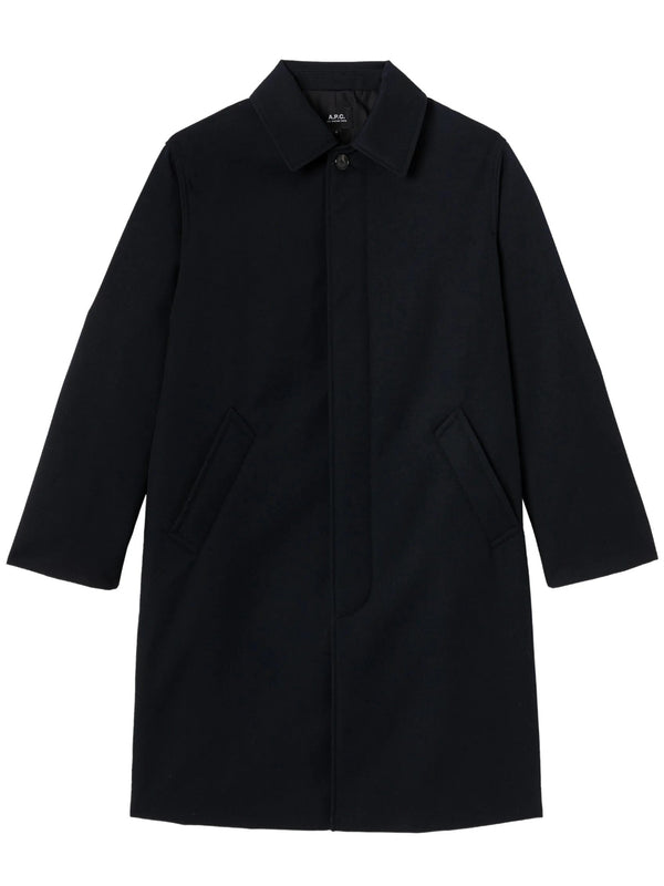 Water-Repellent Wool Mac