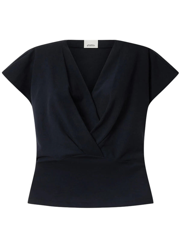 Nadrine Draped Cotton Jersey T-Shirt