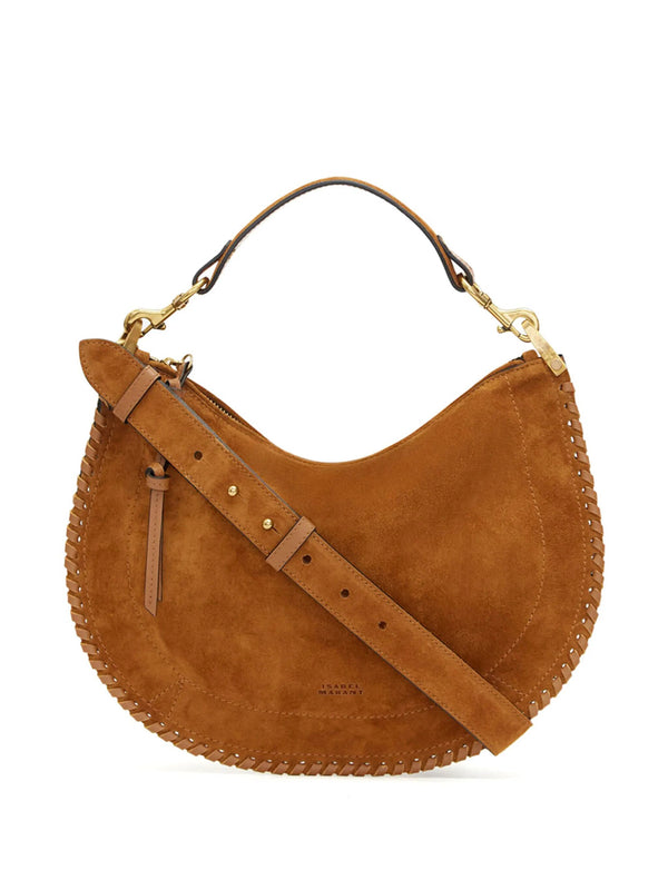 Oskan Soft Zipped Bag In Braided Suede Leather