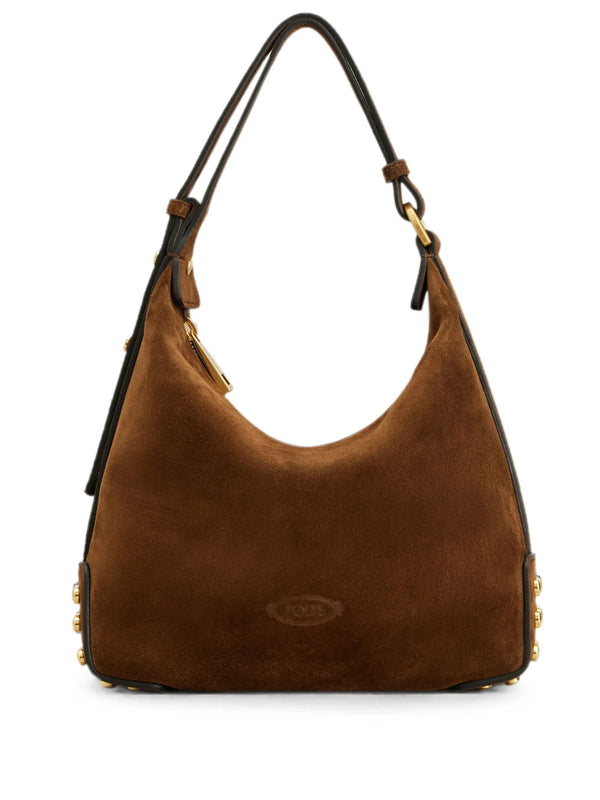 Metal Dots Mini Bag In Suede