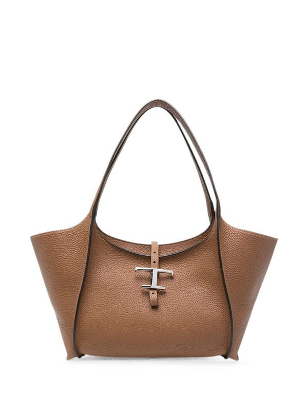 T Timeless Small Leather Shopping Bag