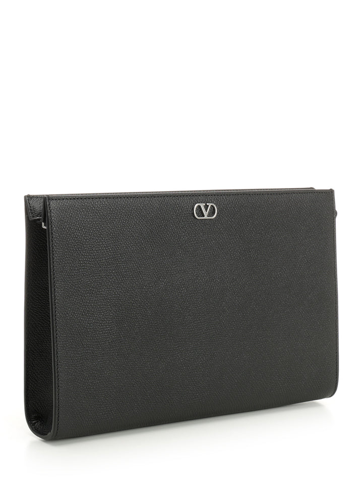Valentino Garavani Vlogo Signature Small leather goods - Black | 3daca43a75364e4011a281fc1729d0c175612f50
