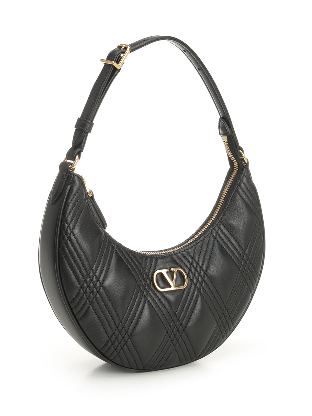 Valentino Garavani Mini Hobo Vlogo Signature Quiltie 67 Small leather goods - Black | 6e61f58dfe45fee7704e933a6ad18127622f76f0