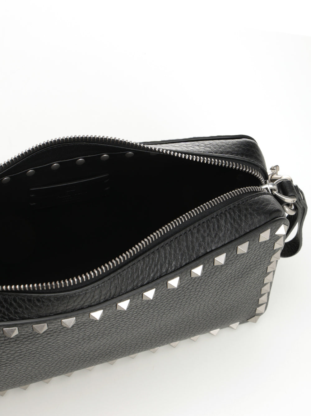 Valentino Garavani Rockstud Leather Shoulder Bag Crossbody Bags - Black | 1edc80cf68e8d72c161cb7bffc958a92f280e627