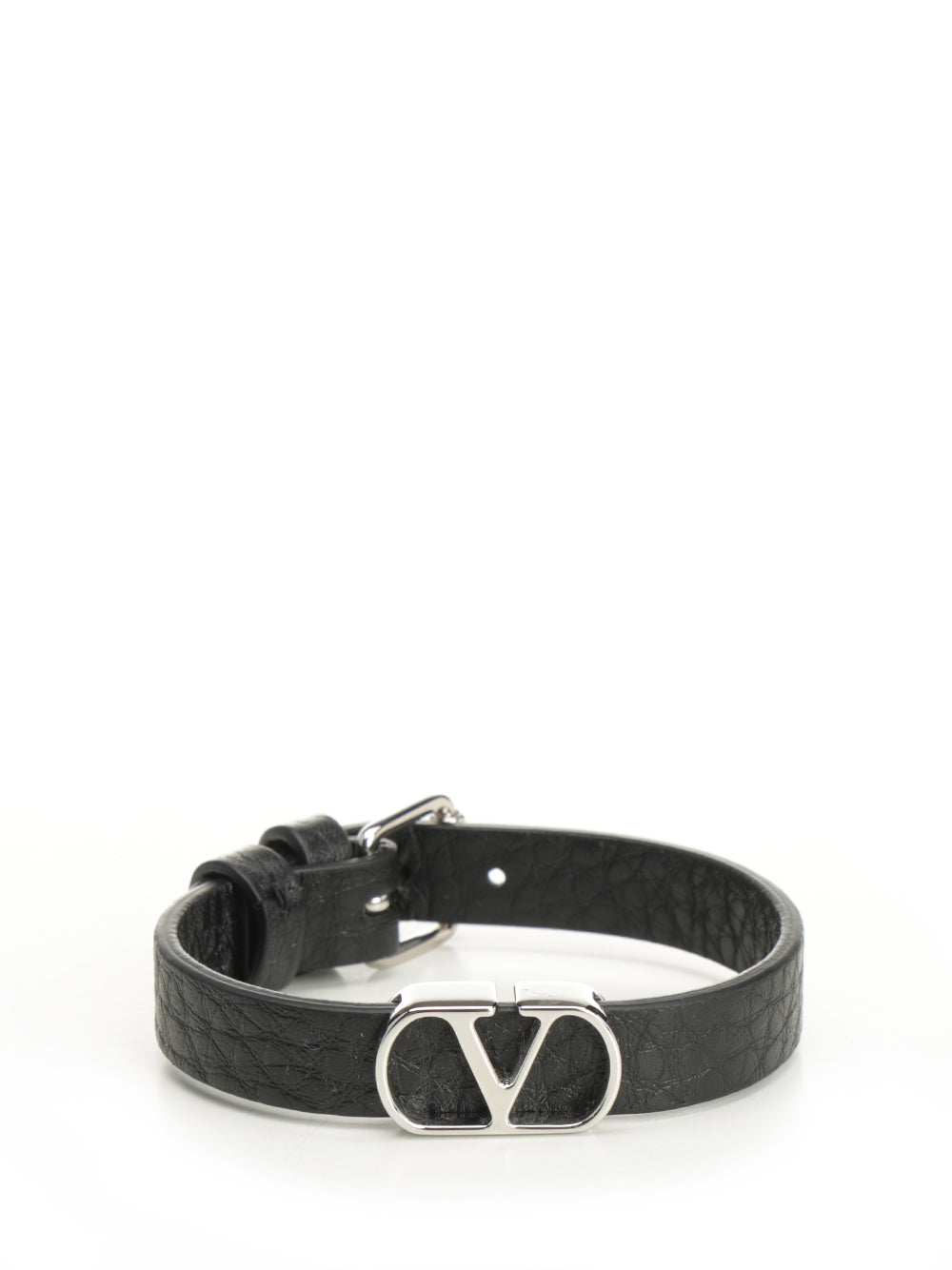 Valentino Garavani Vlogo Signature Leather Bracelet Jewelry - Black | 1693c0b8f0a5ef233c2e66d832e84fa66a23fda0