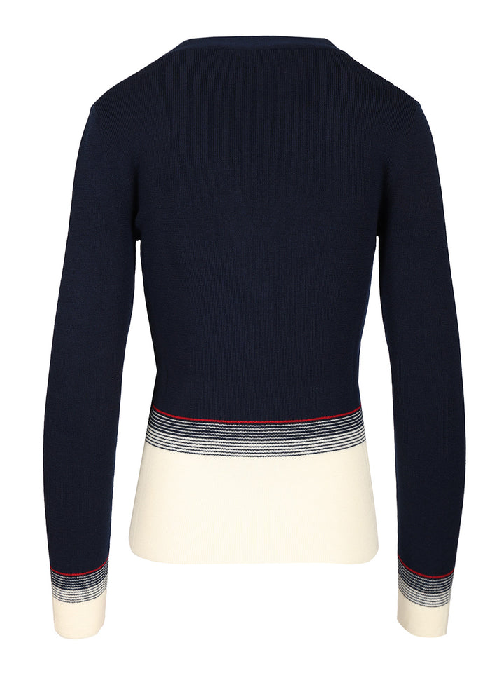 Valentino Garavani Chez Valentino Cardigan Knitwear - Blue | bb8401d9511684b84ad4c89380d8532390d733ba
