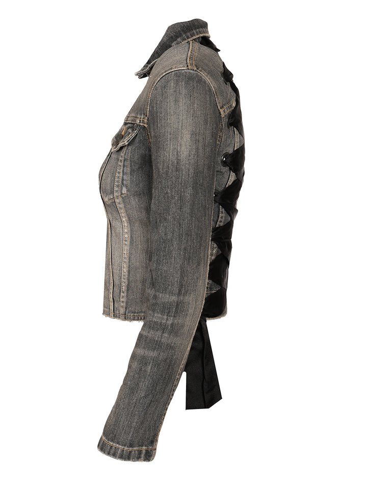 Balenciaga Lace-Up Jacket Jackets - Grey | 9a739f57d08912fff252de8a84f90b521af7f4f4