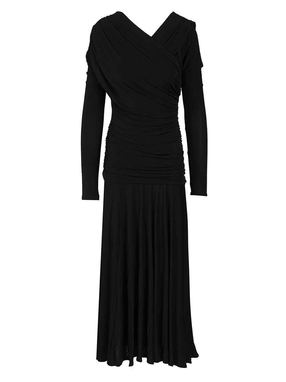 Ganni Ruffled Dress Dresses - Black | be1c2e6dc0dafefebe7f236fb48e96e97198f492