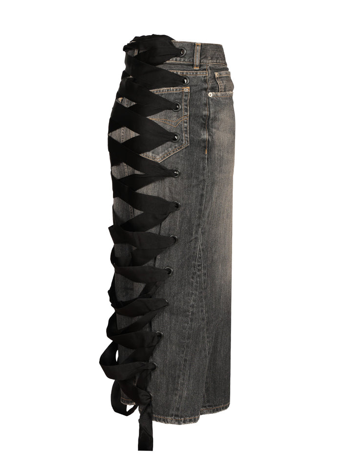 Balenciaga Lace-Up Skirt Skirts - Grey | fc592ec9e54c92466257ef1a083b871ad361b07b