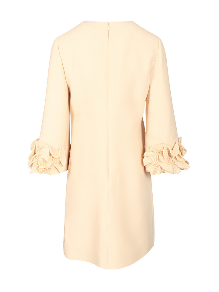 Valentino Garavani Short Dress In Crepe Couture Dresses - Beige | fc6286f4547b2d3bc22c3838334c26679e227e37