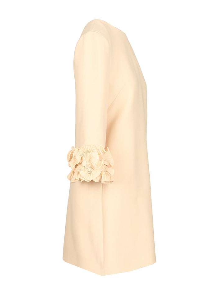 Valentino Garavani Short Dress In Crepe Couture Dresses - Beige | bbf367448432a66cdbdb45abc1be9f11c658476e