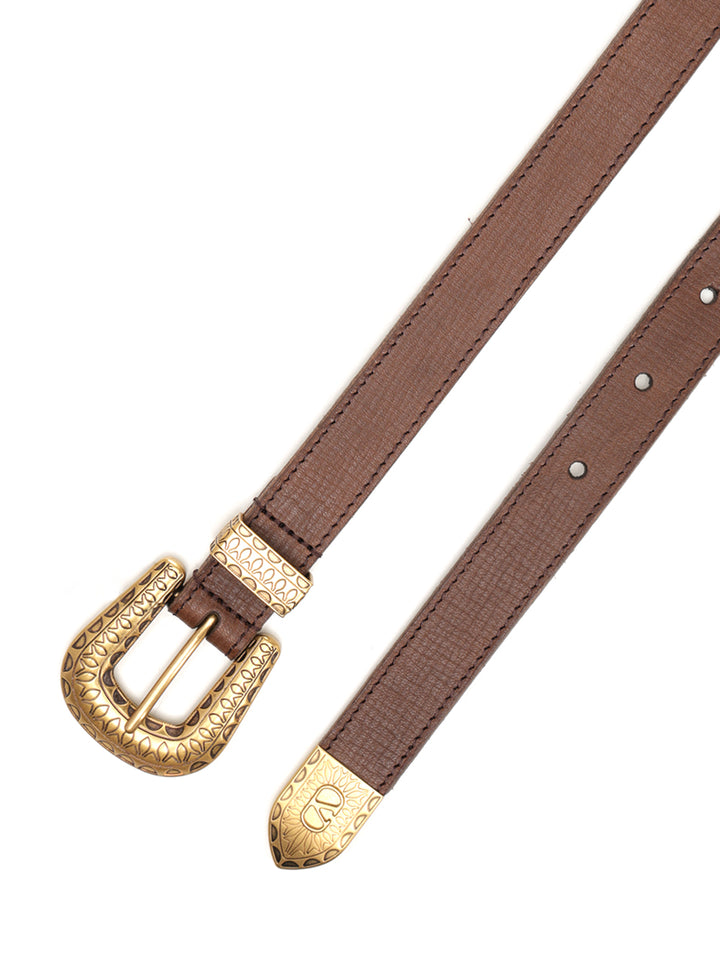 Valentino Garavani Vlogo Signature Belts - Brown | 90623789853246712f34869692dfe6bd4670c0c8