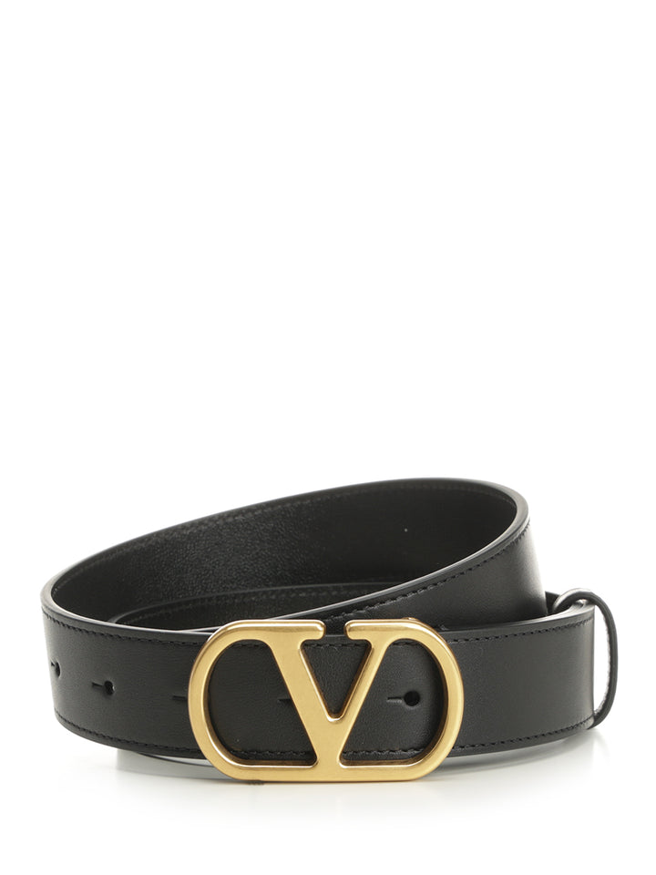 Valentino Garavani Vlogo Signature Belts - Black | 9209601640345e40239c08180fa1c8a306342ad1