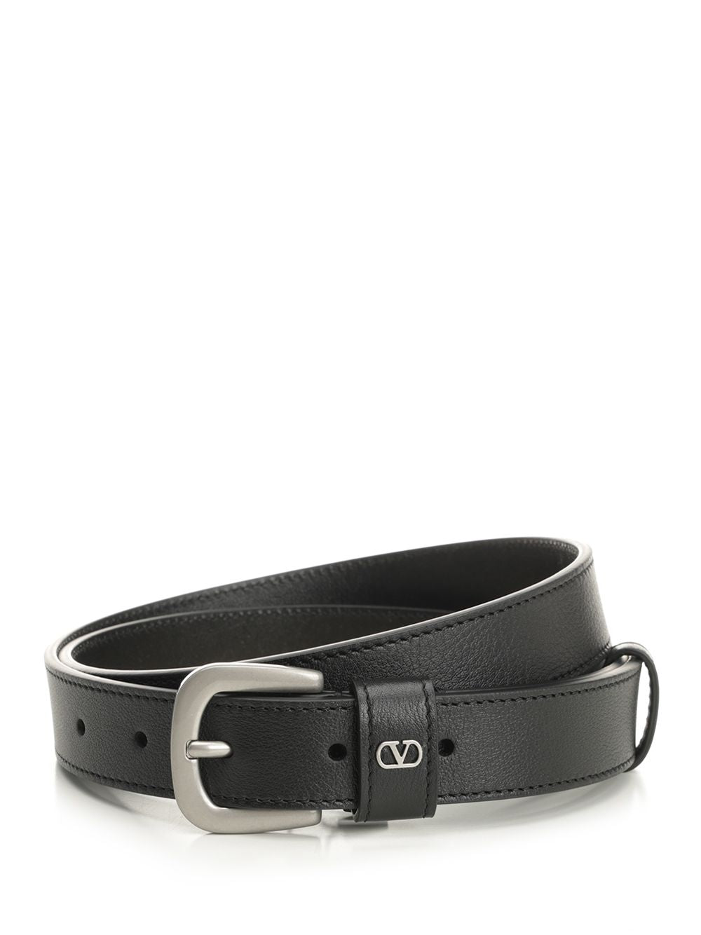Valentino Garavani Vlogo Signature Leather Belt Belts - Black | 5a8a9fdded5cc444d9b0a9591aa2d197744f93f2
