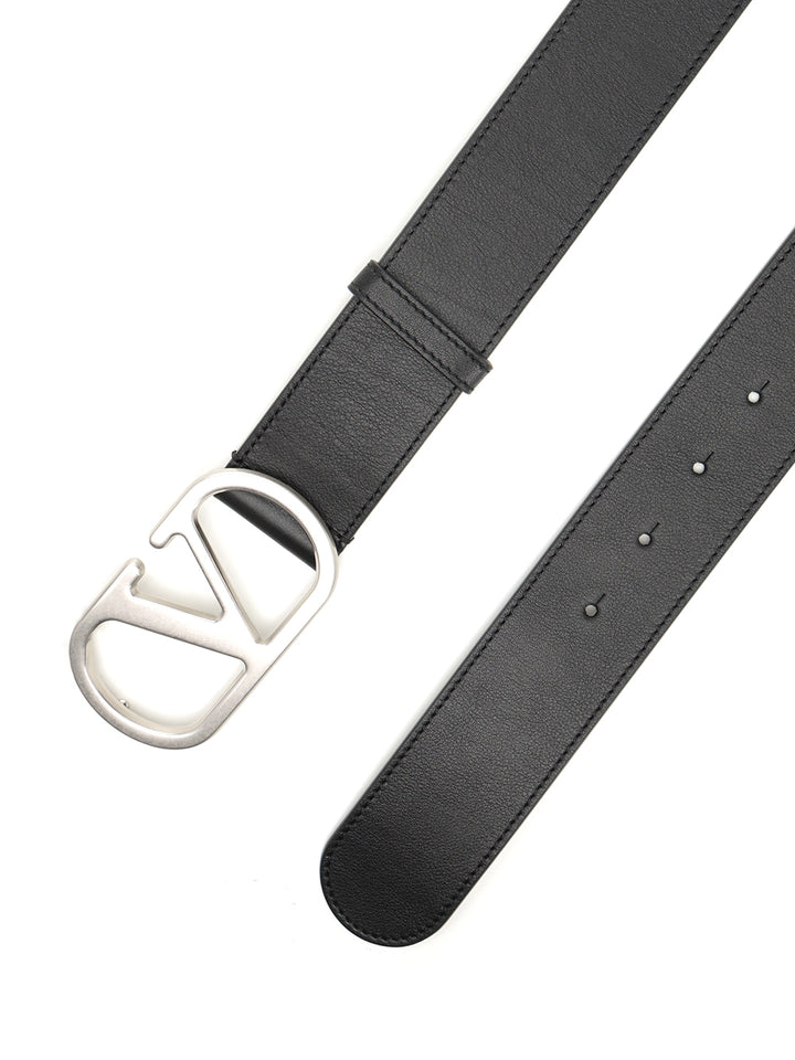 Valentino Garavani Vlogo Signature Belts - Black | 616f74caaf110aa0bb0263173e3b1bc1dfaea4c9