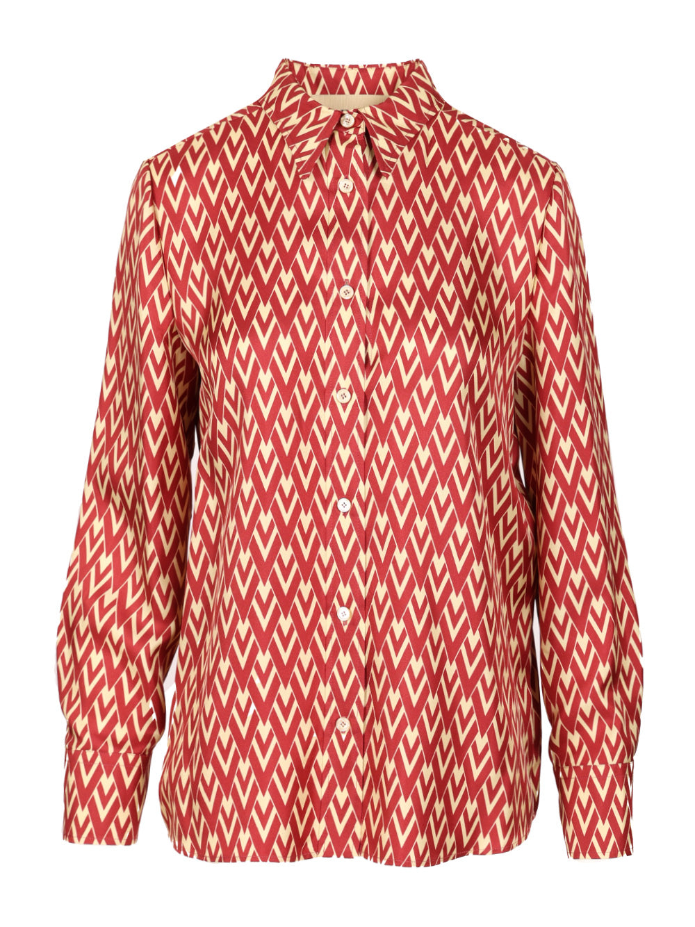 Valentino Garavani Toute La V Twill Shirt Shirts - Rose | a9ebfd84ee94709c5a79e9079484425d51df490a