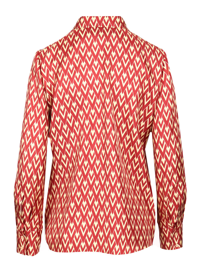 Valentino Garavani Toute La V Twill Shirt Shirts - Rose | b52e0fb9ede4fbf8a5070069eaab6bafb9579f93