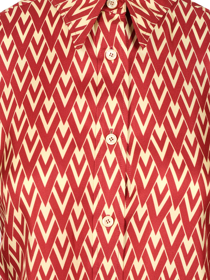 Valentino Garavani Toute La V Twill Shirt Shirts - Rose | 6198b3cfc3c8c899897e73f53c6b26bff5a12c52