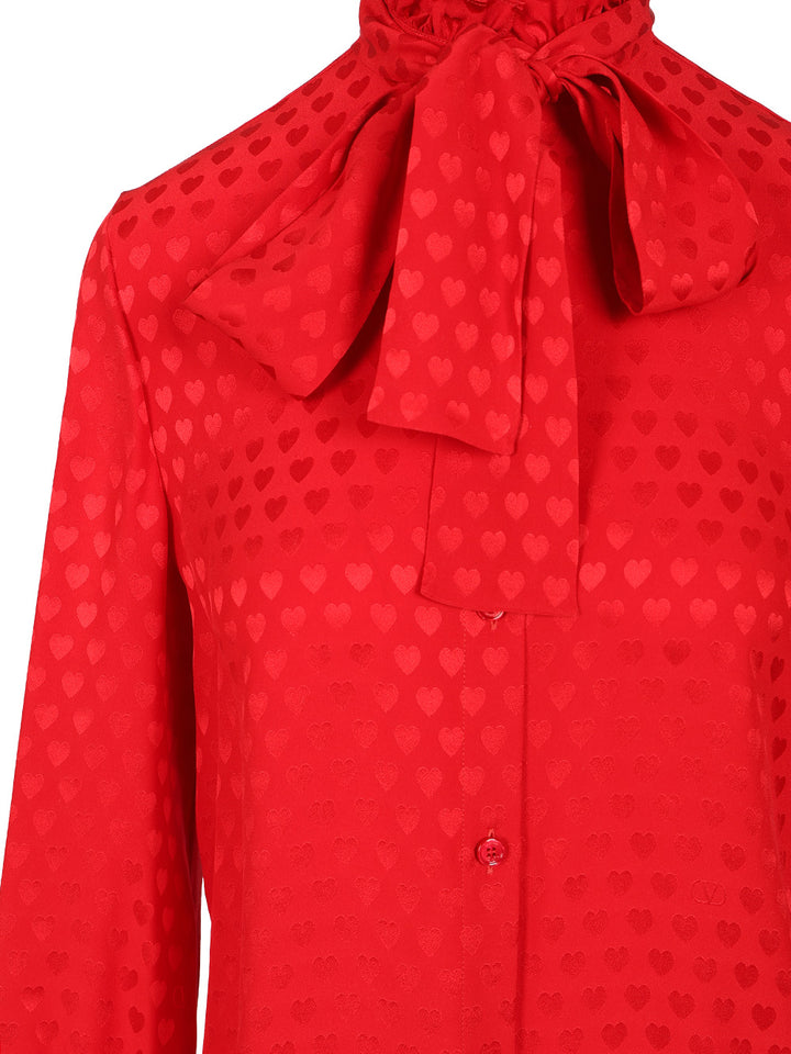 Valentino Garavani Shirt With La Cour De Coeur Print Shirts - Red | 8a3af7e78d45a366f46f8eba29f86d57177697cc
