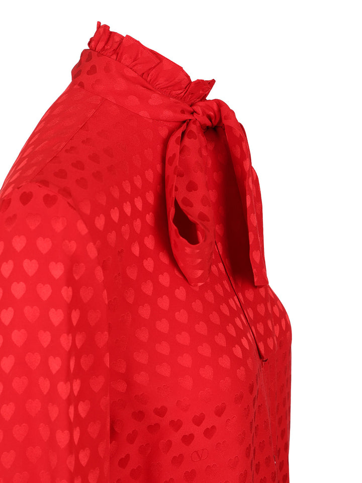Valentino Garavani Shirt With La Cour De Coeur Print Shirts - Red | 07f787e68e20483af2ddb357dfcf978fda6d1b48