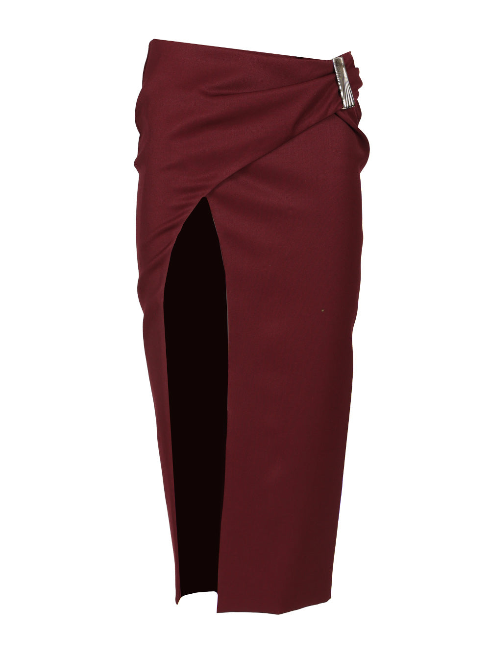 The Attico Wool Gabardine Midi Skirt Skirts - Bordeaux | 6ae15019d2319b53eb2c24505752fe090bae02aa