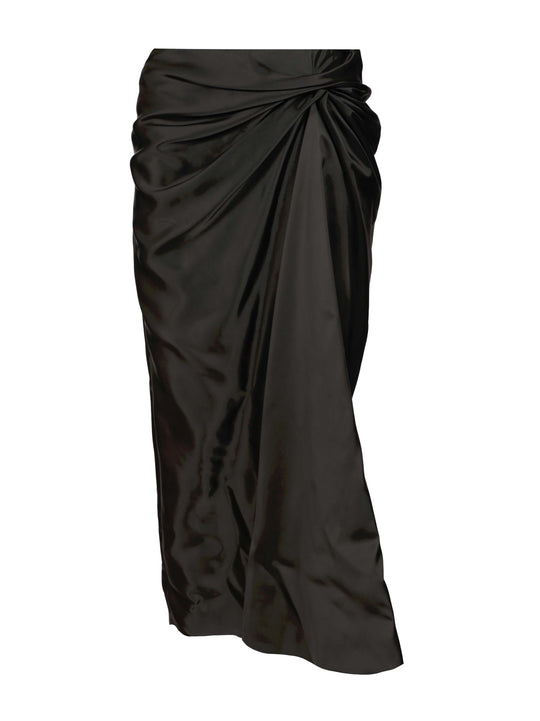 Draped Skirt Skirts Black