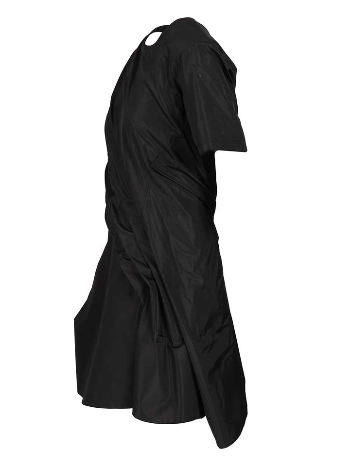 Loewe Twisted Dress In Silk Blend Taffeta Dresses - Black | 42b20464dff892828fc660d251d2ce33bfa82a11