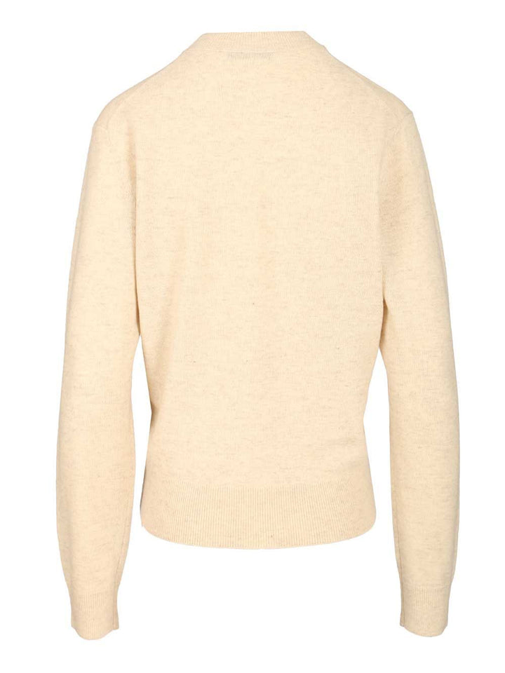 Acne Studios Crew Neck Sweater Knitwear - Beige | 31c28dd0fdccec1d8211fe28159d61fe9a818c02