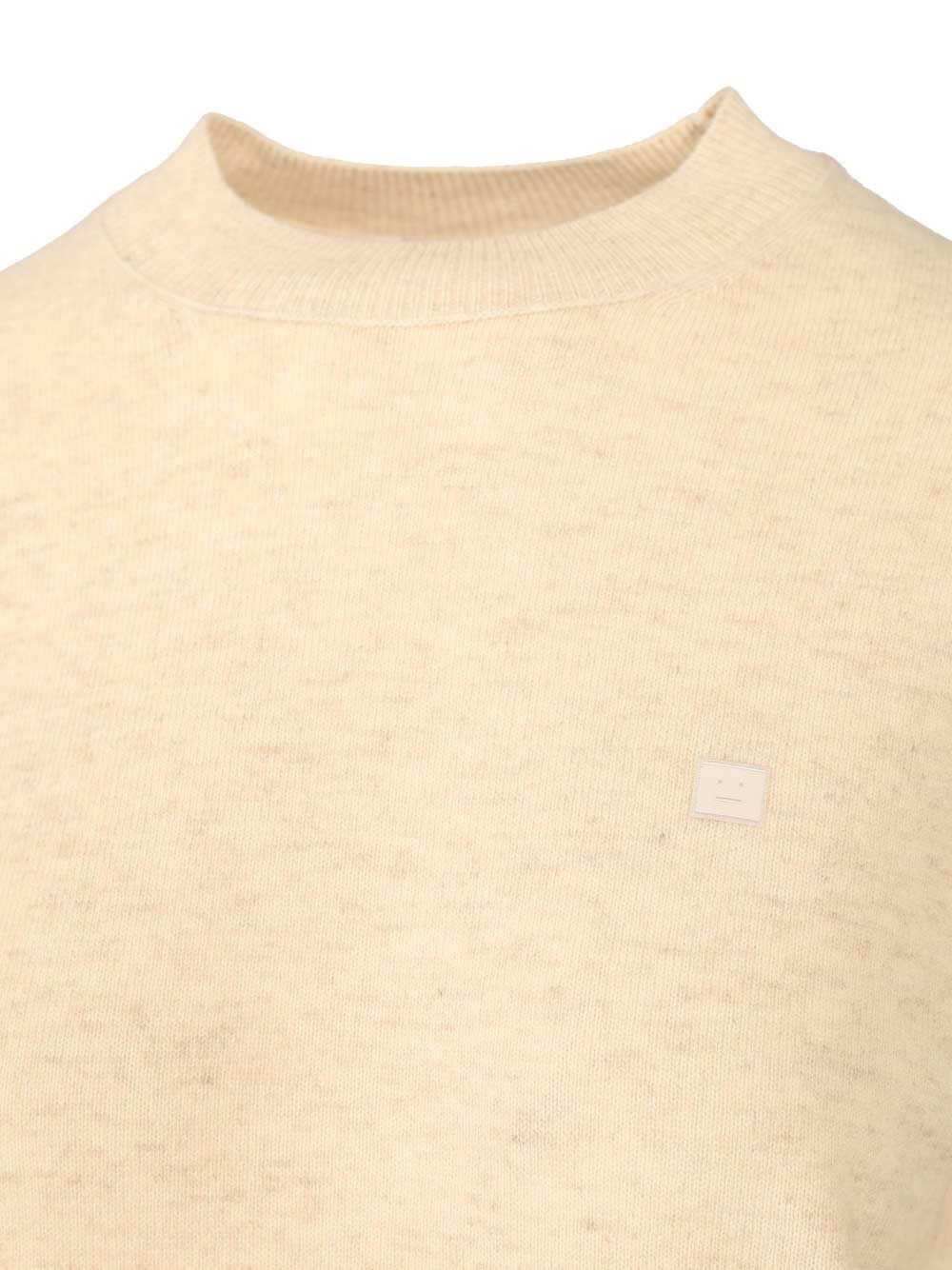 Acne Studios Crew Neck Sweater Knitwear - Beige | e314ffdfc3a25b2cc807858d8920688e4528a8bf