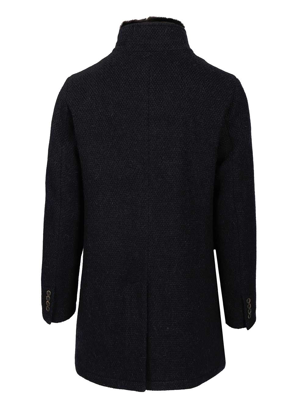 Al Duca D'Aosta Coat With Faux Fur Coats - Blue | c84513553b2157d1a89fbe6efbd49bdd2f5417e8