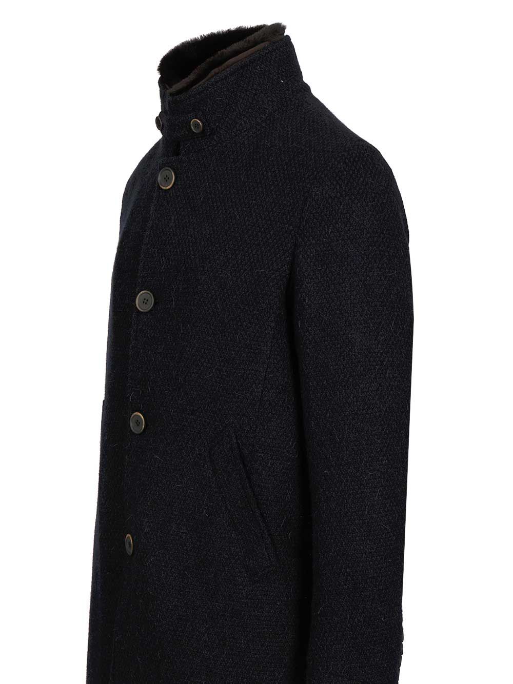 Al Duca D'Aosta Coat With Faux Fur Coats - Blue | dda4f5a0fa120072be2c8d61969be26c14084718