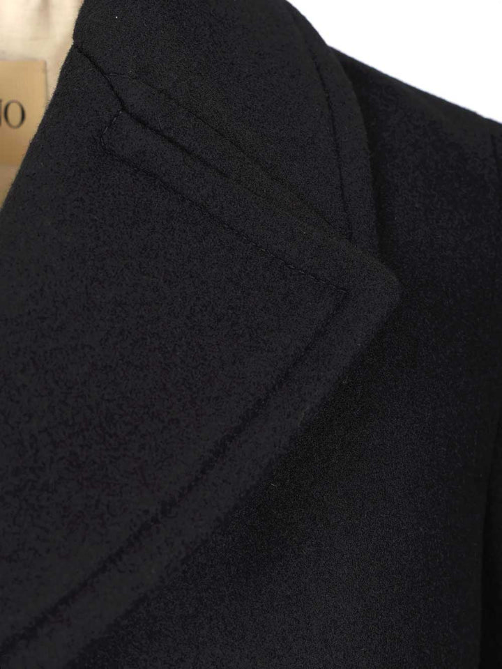 Valentino Garavani Wool Pea Coat Coats - Blue | 2465e104fc130b54ba1eacbf09ee708e5917e74c