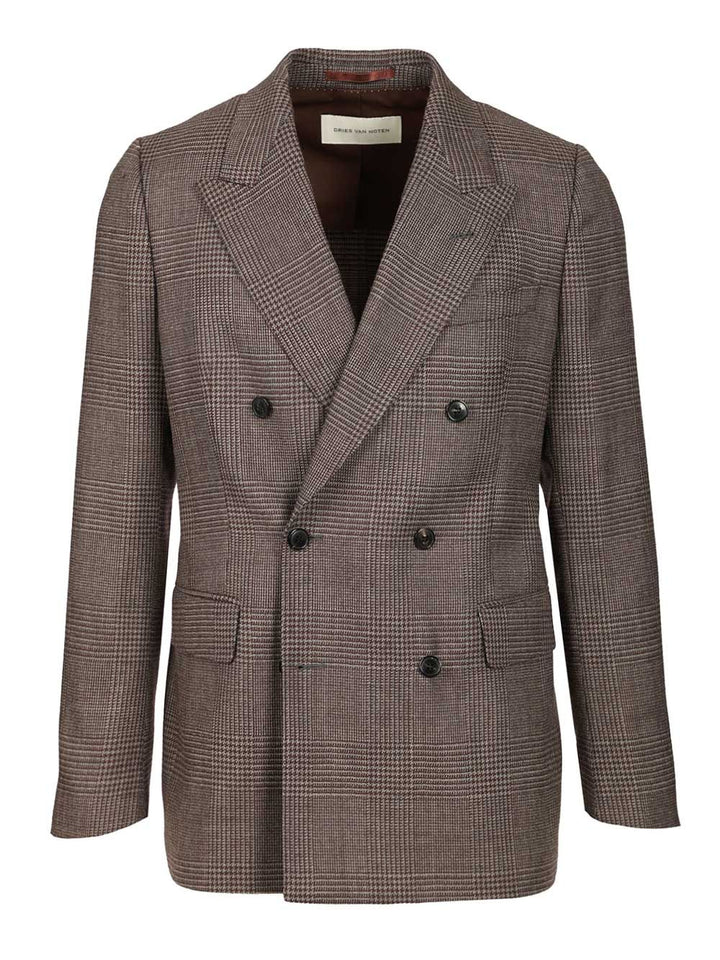 Dries Van Noten Regular Fit Double Breasted Blazer Coats - Brown | 99f27ff264e3873139c0a636d29de0b4206ea27e