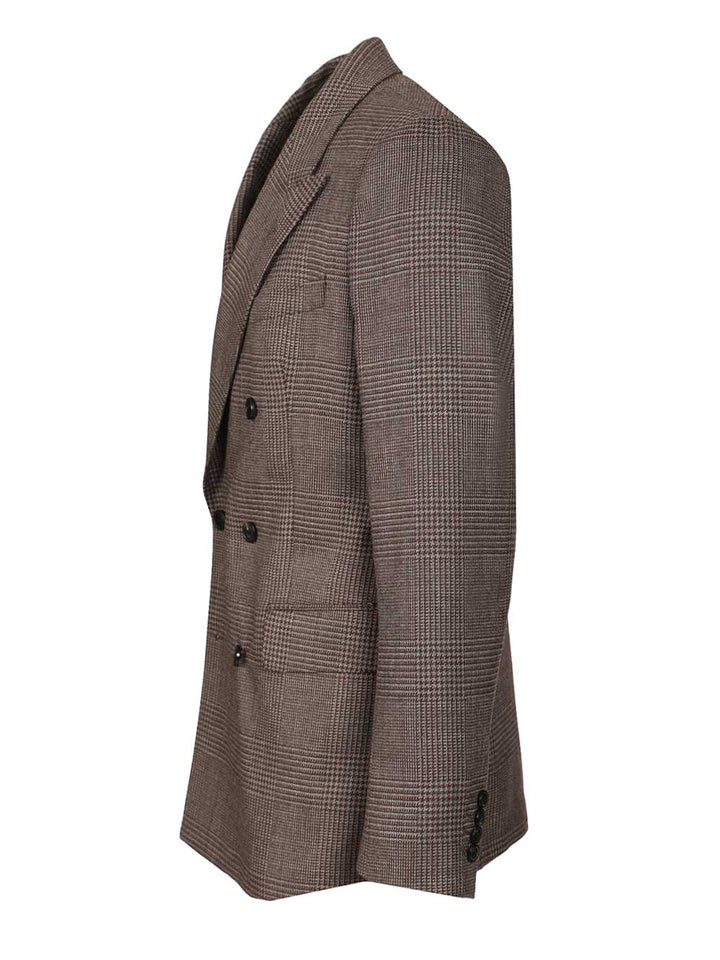 Dries Van Noten Regular Fit Double Breasted Blazer Coats - Brown | 337c971feb8fe57482403b1e4dab66b8b255ad45