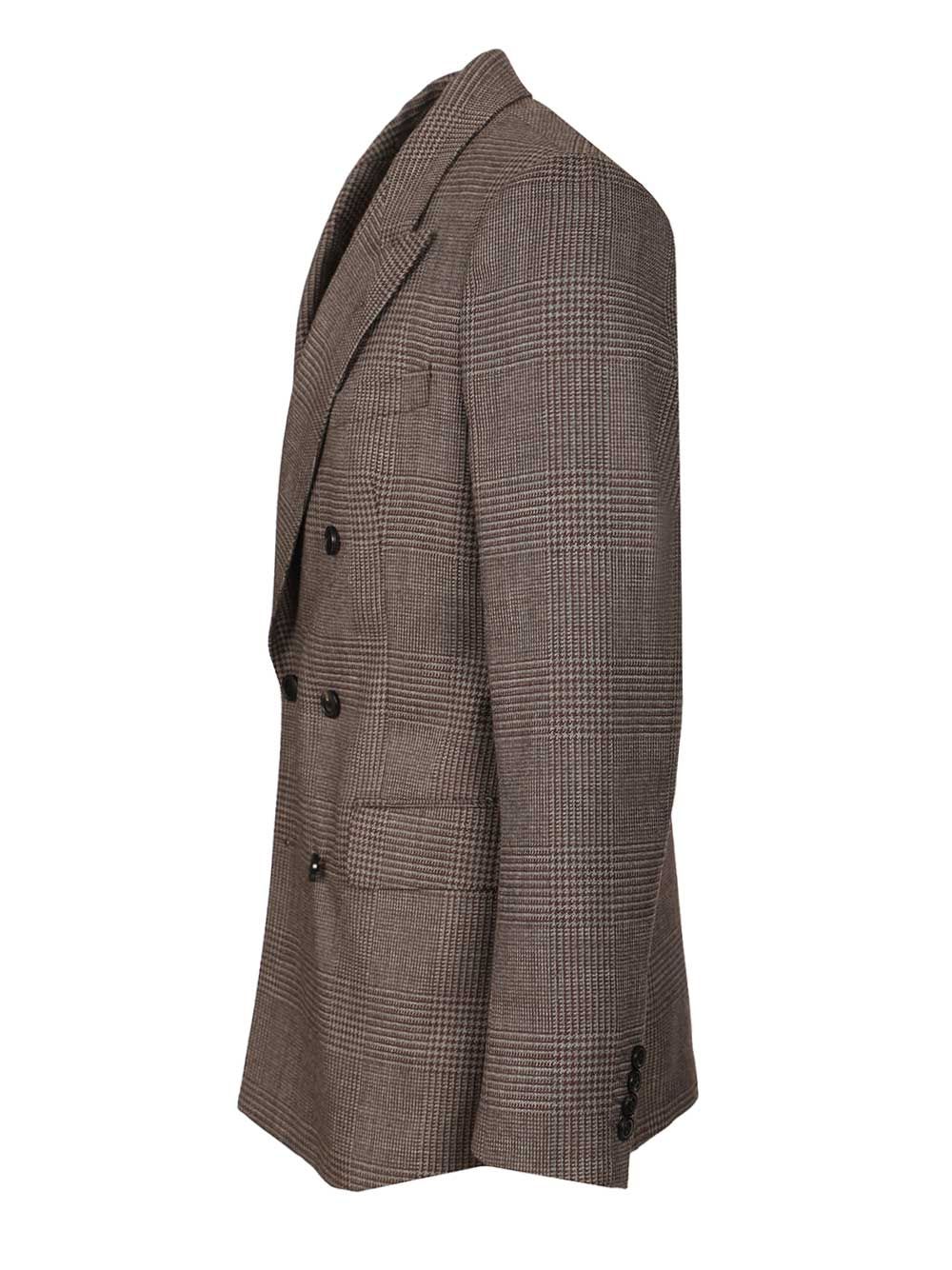 Dries Van Noten Regular Fit Double Breasted Blazer Coats - Brown | 82322d8f3bfad52c4344c8314552096692ffeef2