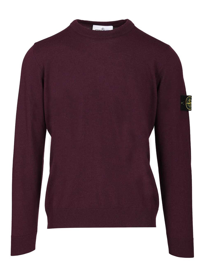 Stone Island Crew Neck Sweater Knitwear - Bordeaux | 76ac0b540f05143bbce0c178ef9845e80bcc64e8